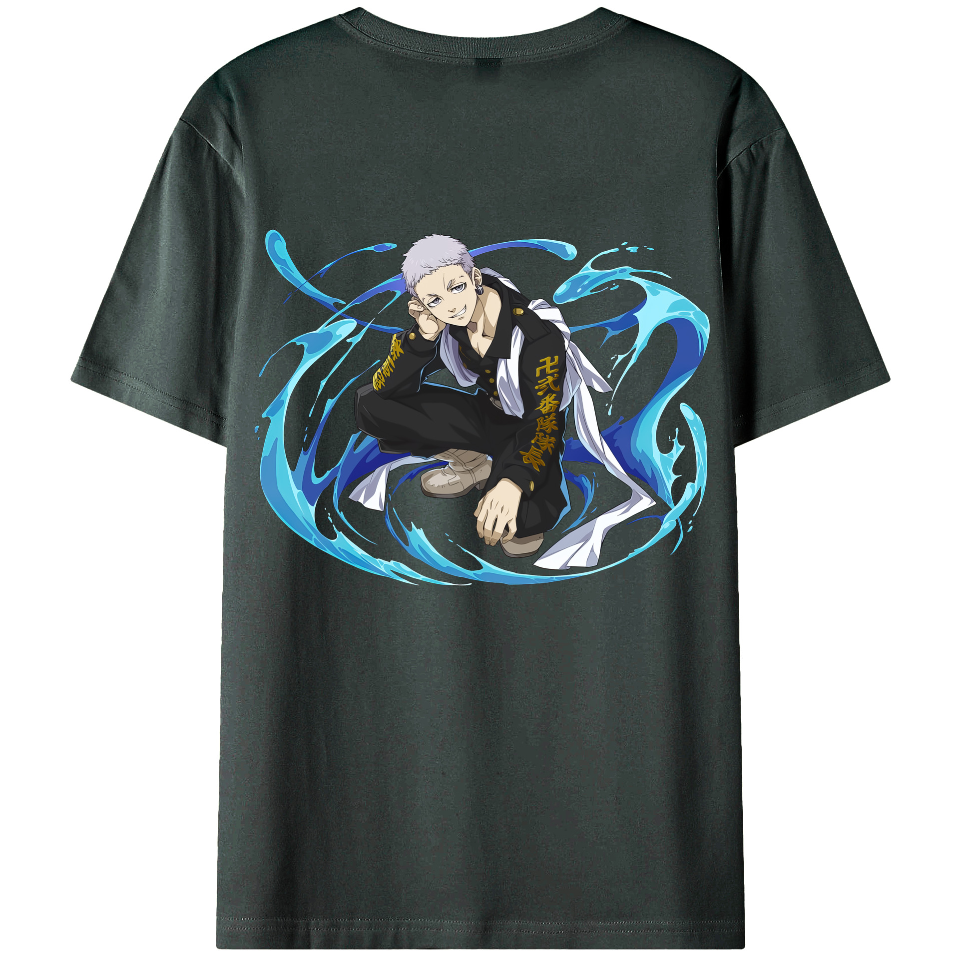 （画像用） 東京リベンジャーズ Tokyo Revengers 綿100％ メンズ半袖Tシャツ（バックプリント） 通気性